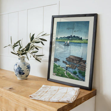 Samidare Arakawa Early summer rain at Arakawa 1940 by Hiroshi Yoshida - Kuriosis Fine Art GmbH