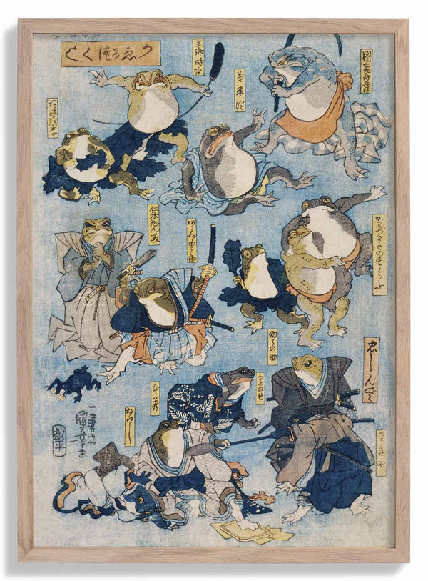 Samurai Frogs by Utagawa Kuniyoshi
