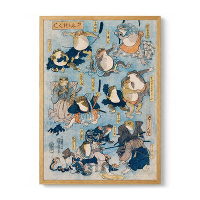Samurai Frogs by Utagawa Kuniyoshi