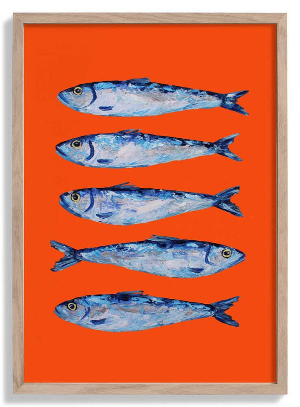 Sardines on Orange by Alice Straker