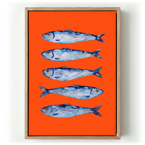 Sardines on Orange by Alice Straker