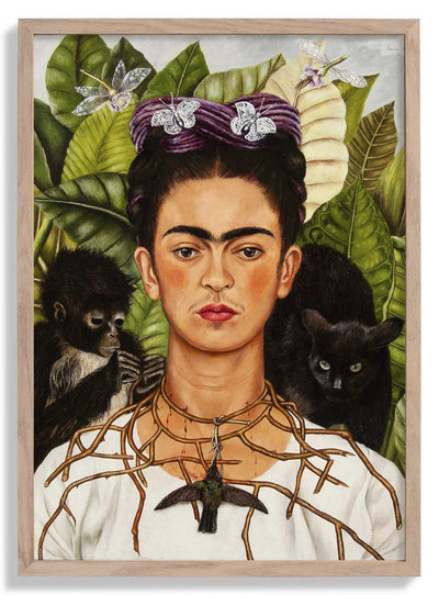 Self Portrait with Thorn Necklace and Hummingbird by Frida Kahlo