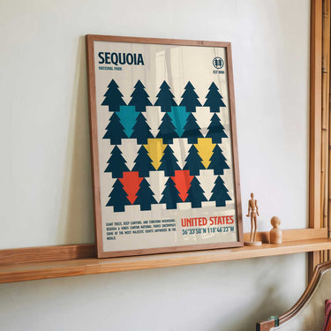 Sequoia National Park Travel Poster by Retrodrome - Kuriosis Fine Art GmbH