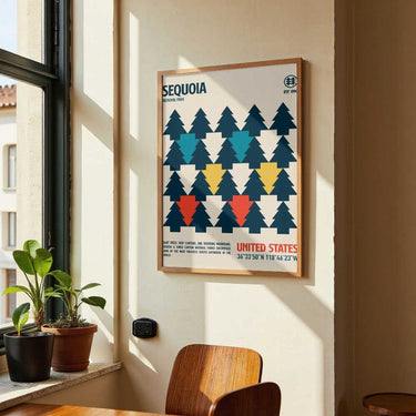 Sequoia National Park Travel Poster by Retrodrome - Kuriosis Fine Art GmbH