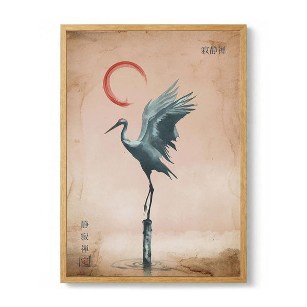 Serene Crane Balance by Fadil Roze