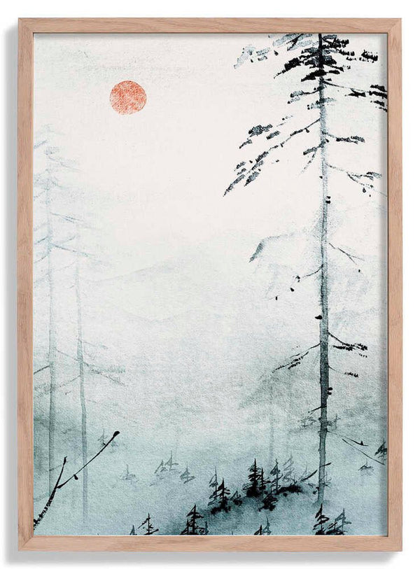 Serene Misty Pines by Treechild