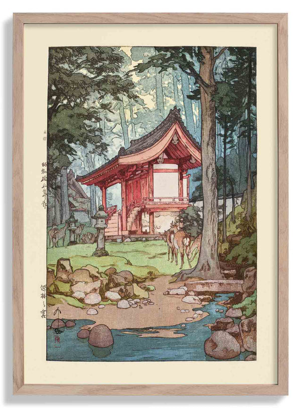 Shinrin no miya A shrine in the deep woods 1940 by Hiroshi Yoshida