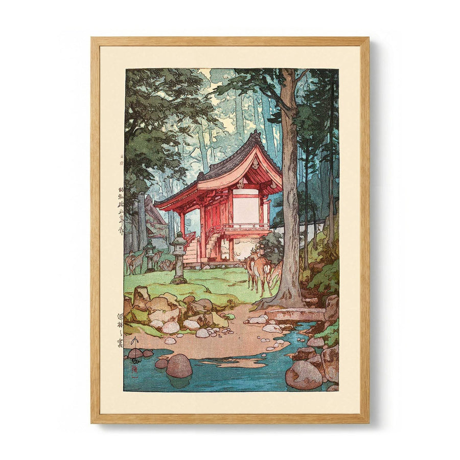 Shinrin no miya A shrine in the deep woods 1940 by Hiroshi Yoshida - Kuriosis Fine Art GmbH