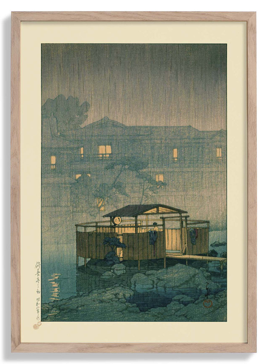 Shuzenji in Rain Art Print by Hasui - Kuriosis Fine Art GmbH