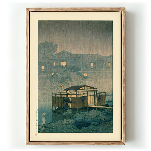 Shuzenji in Rain Art Print by Hasui - Kuriosis Fine Art GmbH