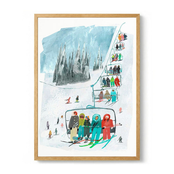 Ski Lift Mountain Fun by Claire Hanley
