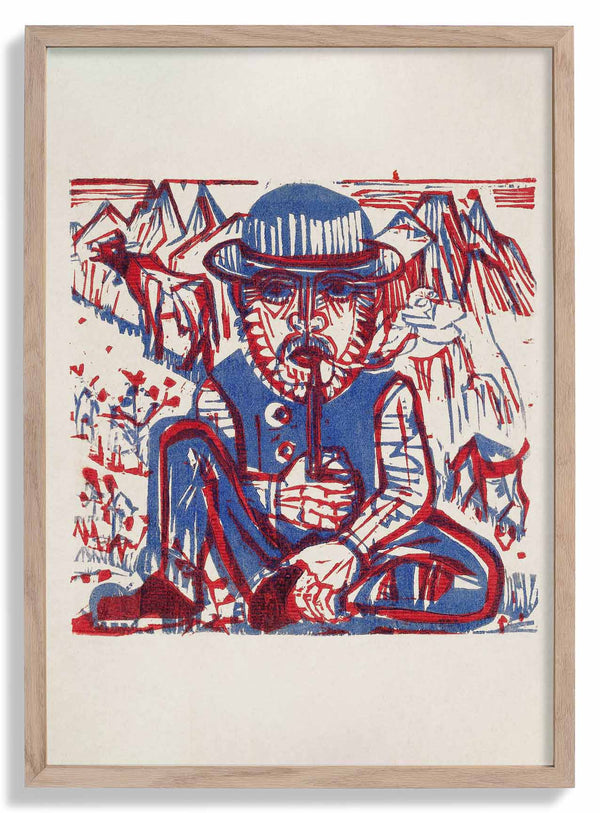 Smoking Peasant von Ernst Kirchner