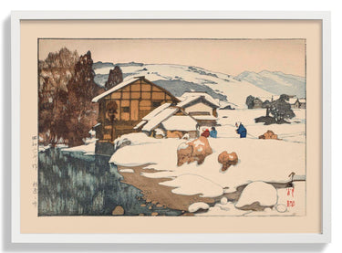 Snow at Kashiwabara by Hiroshi Yoshida - Kuriosis Fine Art GmbH