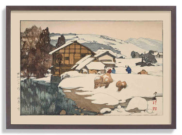 Snow at Kashiwabara by Hiroshi Yoshida - Kuriosis Fine Art GmbH