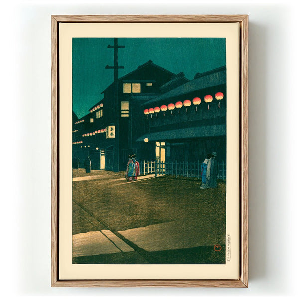 Souemoncho Night Art Print by Hasui - Kuriosis Fine Art GmbH