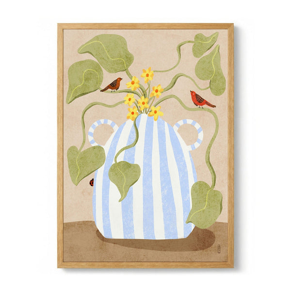 Spring Flowers and Birds by Dirkie Nell