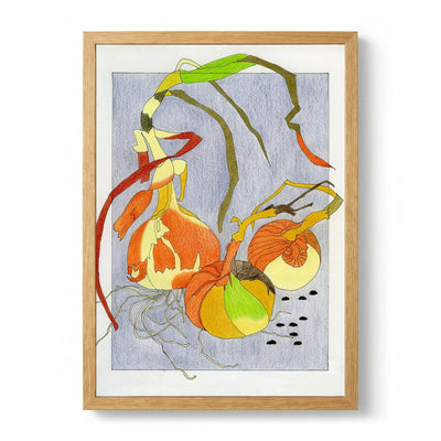 Sprouting Onions Still Life door Viktoriia