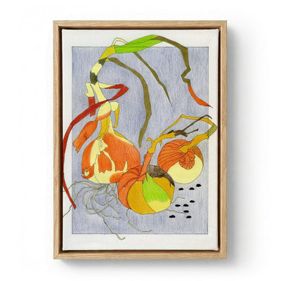 Sprouting Onions Still Life by Viktoriia