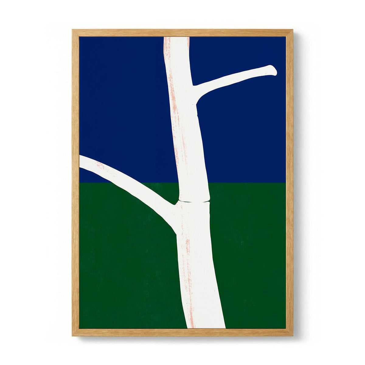Stark White Tree Trunk With Branches by Little Dean - S - 29.7 x 42cm (A3) / 225g Fine Art Paper