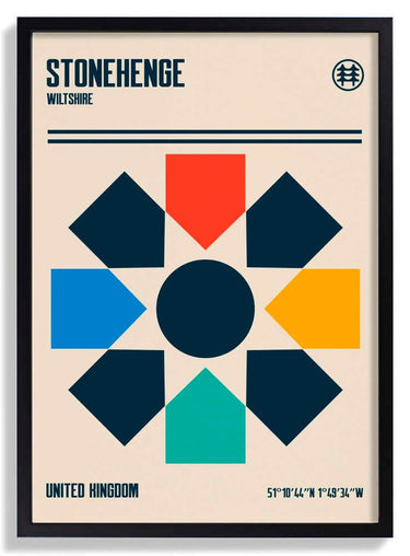 Stonehenge Travel Poster by Retrodrome - Kuriosis Fine Art GmbH
