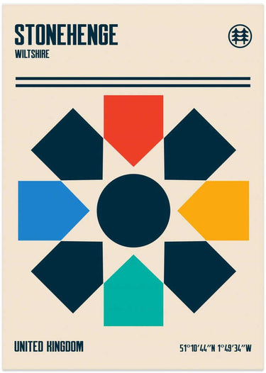 Stonehenge Travel Poster by Retrodrome - Kuriosis Fine Art GmbH