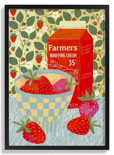 Strawberries In A Checkered Bowl by Susan Black - Kuriosis Fine Art GmbH