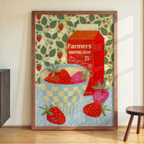 Strawberries In A Checkered Bowl by Susan Black - Kuriosis Fine Art GmbH