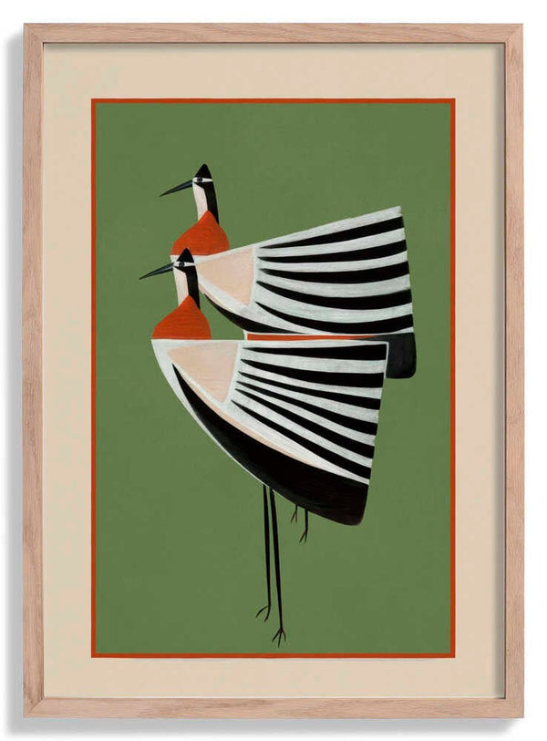 Striped Bird Pair by City Art