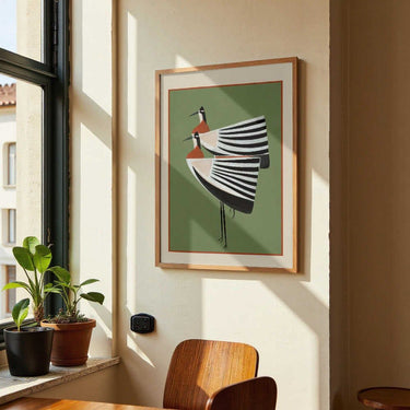 Striped Bird Pair by City Art - Kuriosis Fine Art GmbH