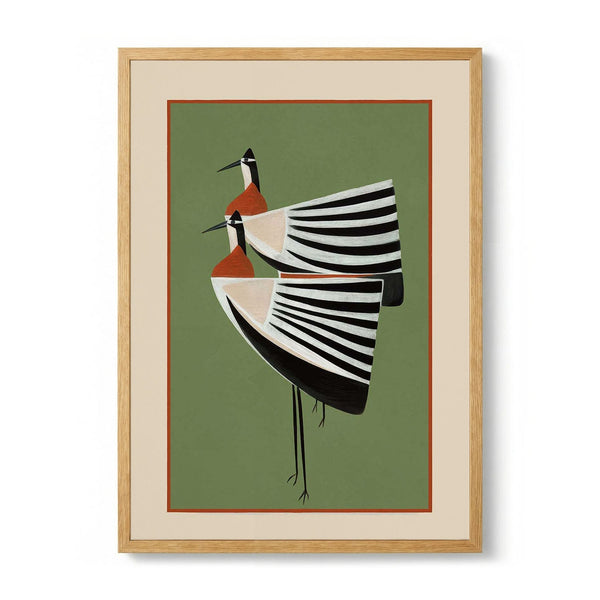 Striped Bird Pair by City Art