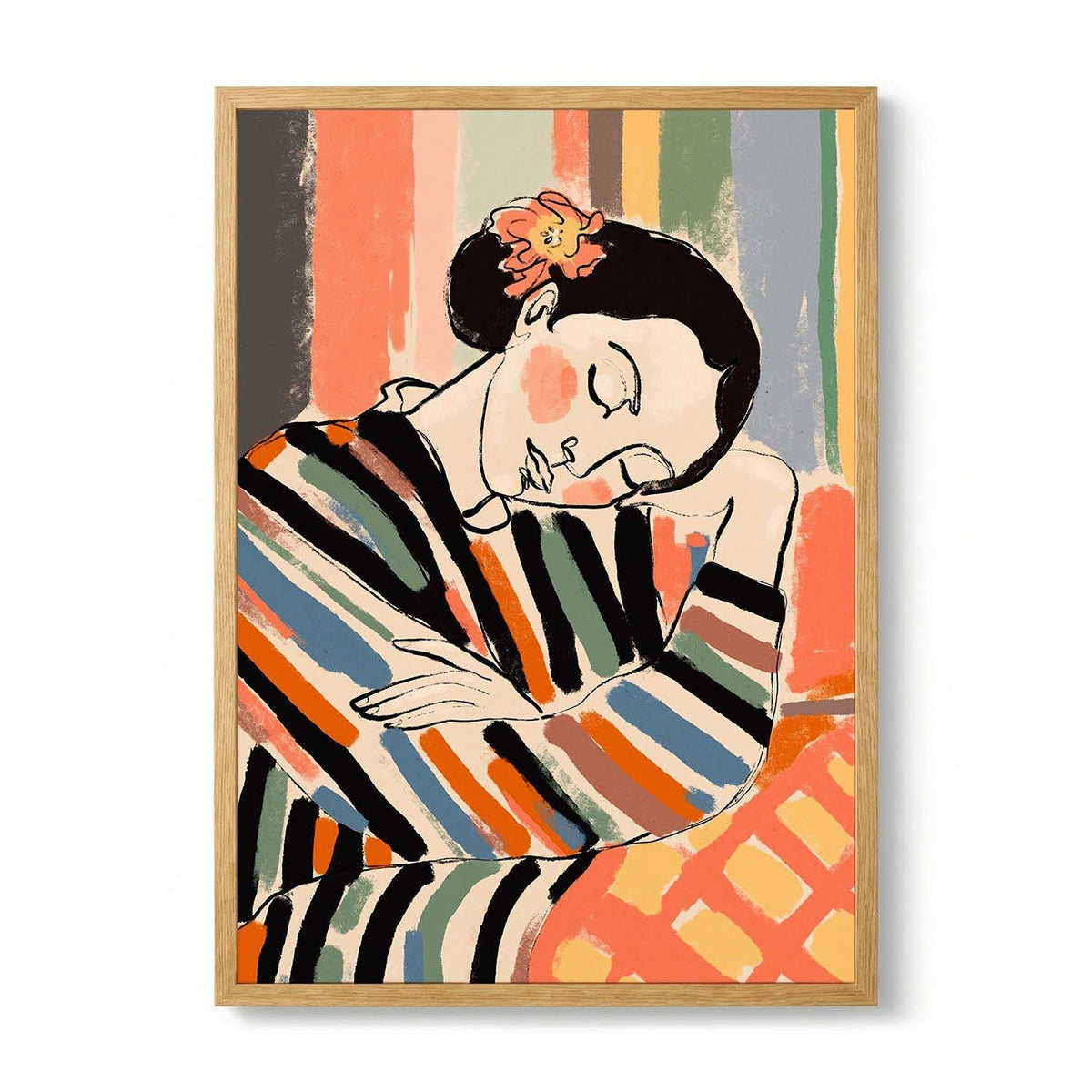 Striped Serenity by Treechild - S - 29.7 x 42cm (A3) / 225g Fine Art Paper