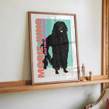 Stylized Black Dog by Athene Fritsch - Kuriosis Fine Art GmbH