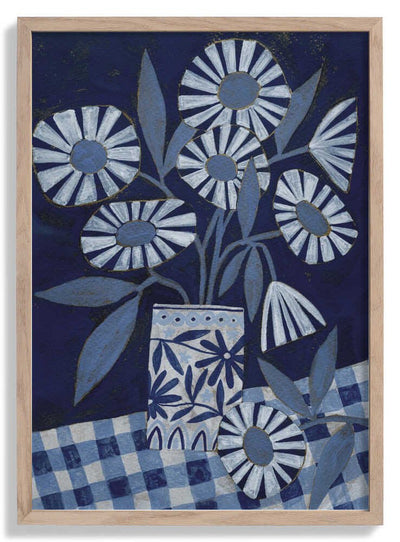 Stylized Flowers In A Decorative Vase door Susan Black