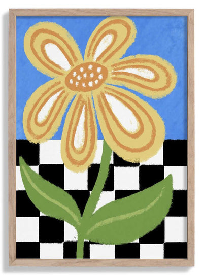 Stylized Yellow  Big Flower door Martina