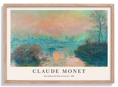Sun setting on the Seine by Claude Monet