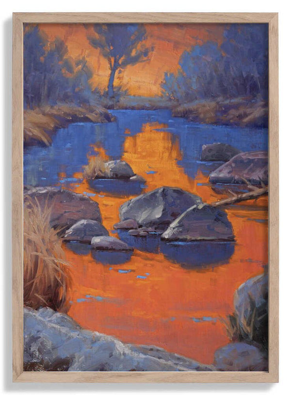 Sunset Over a Tranquil River von Cody DeLong