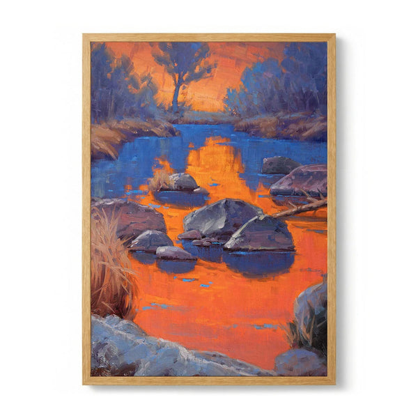Sunset Over a Tranquil River by Cody DeLong
