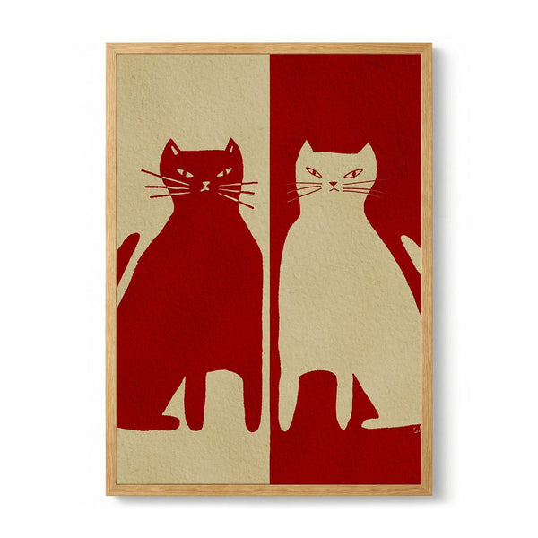 Symmetrical Grumpy Cats by Sharyn Bursic