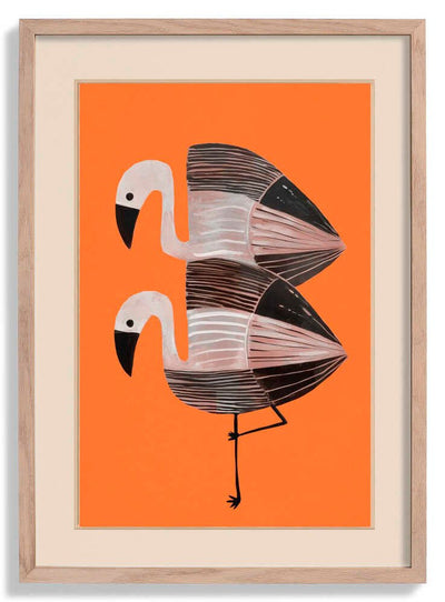 Tangerine Flamingos door City Art