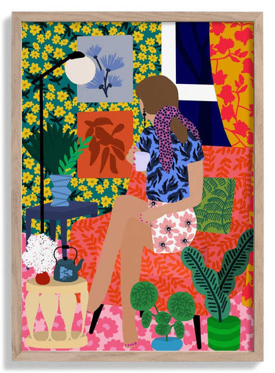 Tea time girl door Rafaela Mascaro