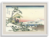 Teahouse at Koishikawa the morning after a snowfall by Katsushika Hokusai - Kuriosis Fine Art GmbH