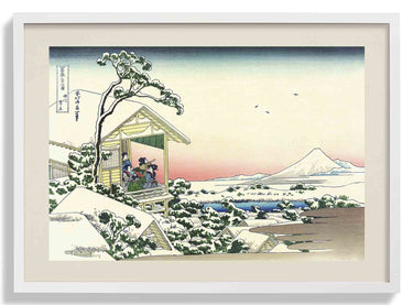 Teahouse at Koishikawa the morning after a snowfall by Katsushika Hokusai - Kuriosis Fine Art GmbH