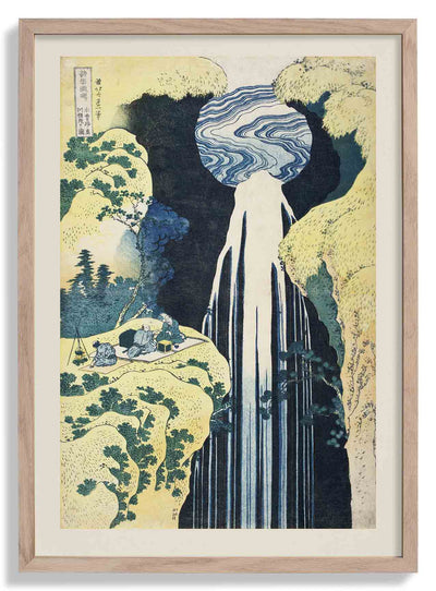 The Amida Falls in the Far Reaches of the Kisokaidō Road by Katsushika Hokusai