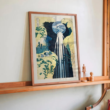 The Amida Falls in the Far Reaches of the Kisokaidō Road by Katsushika Hokusai - Kuriosis Fine Art GmbH