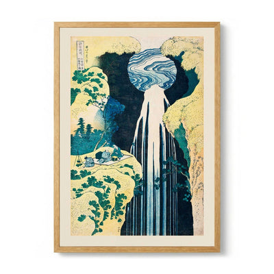 The Amida Falls in the Far Reaches of the Kisokaidō Road von Katsushika Hokusai
