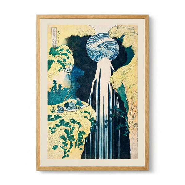 The Amida Falls in the Far Reaches of the Kisokaidō Road by Katsushika Hokusai