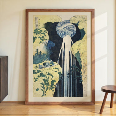 The Amida Falls in the Far Reaches of the Kisokaidō Road by Katsushika Hokusai - Kuriosis Fine Art GmbH