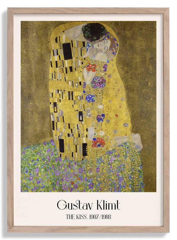 Wee Blue Coo Klimt The Kiss Artwork Framed Wall Art Print 18X24 Inch Wee Blue Coo Klimt The Kiss Artwork Framed Wall Art Print 18X24 Inch