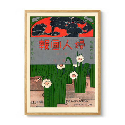 The Lady's Graphic - Janurary 1907 - New Year with Narcissus Flowers von Mitsutani Kunishiro