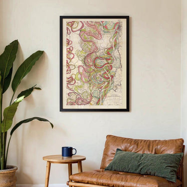 The Meandering Mississippi by Harold Fisk; Plate 22, Sheet 11 - Kuriosis Fine Art GmbH